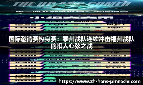 国际邀请赛热身赛：泰州战队连续冲击福州战队的扣人心弦之战