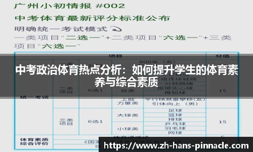 中考政治体育热点分析：如何提升学生的体育素养与综合素质
